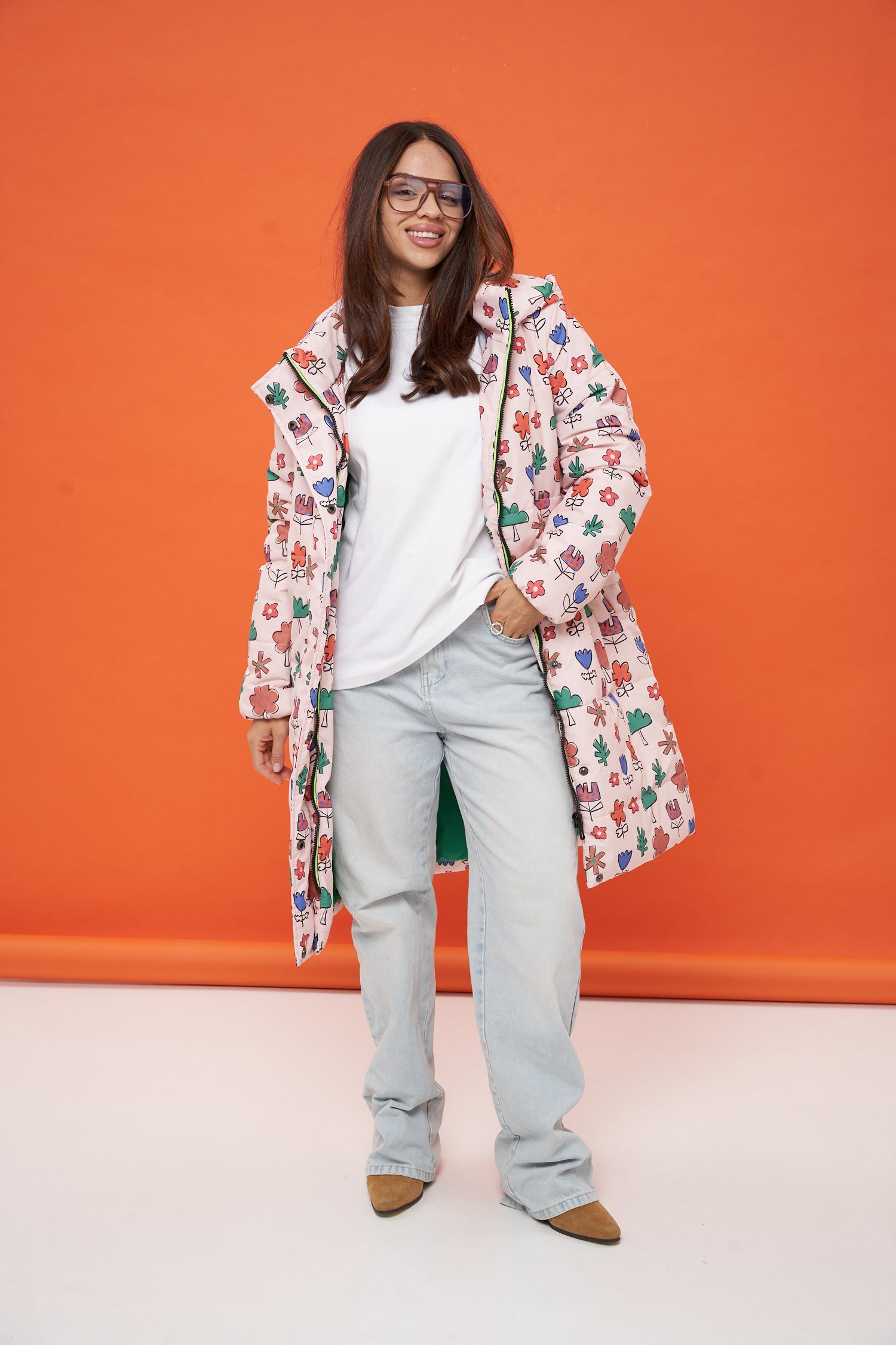 Floral Garden Winter Coat