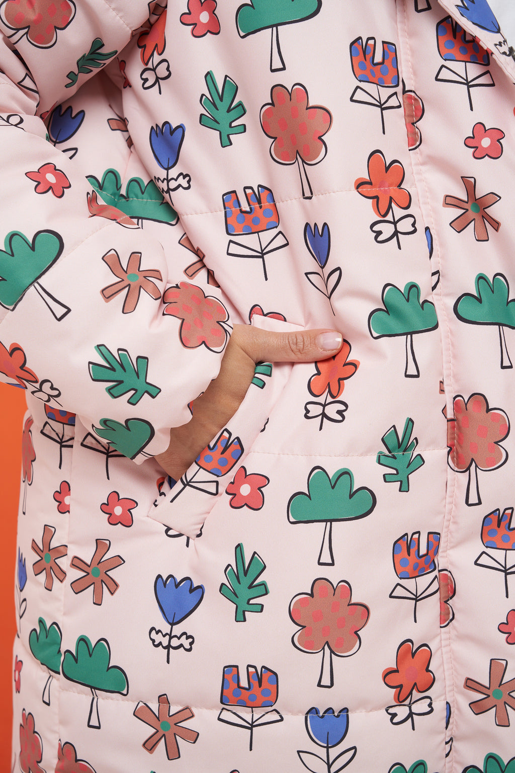 Floral Garden Winter Coat