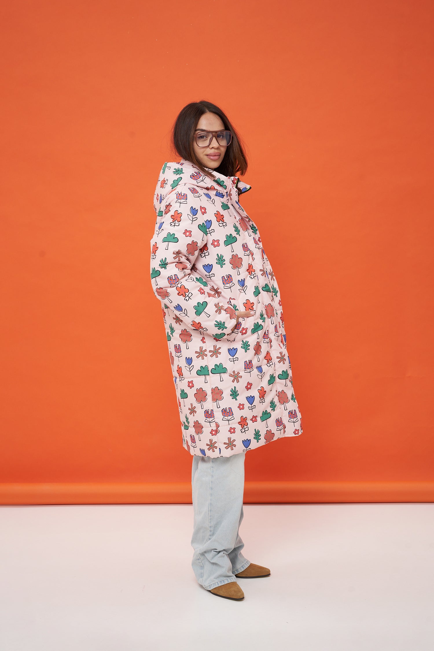 Floral Garden Winter Coat