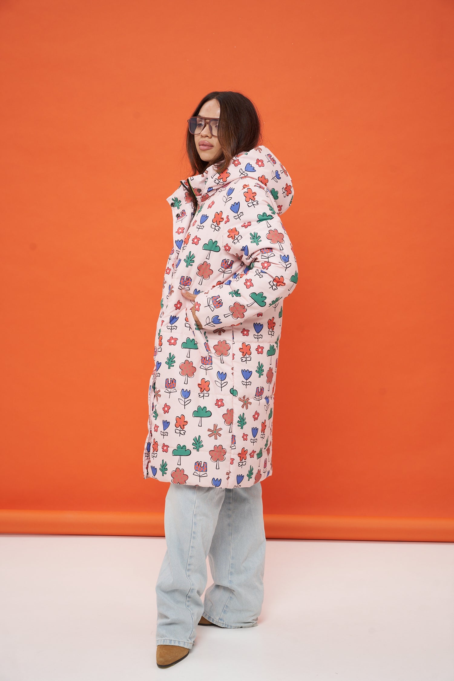 Floral Garden Winter Coat