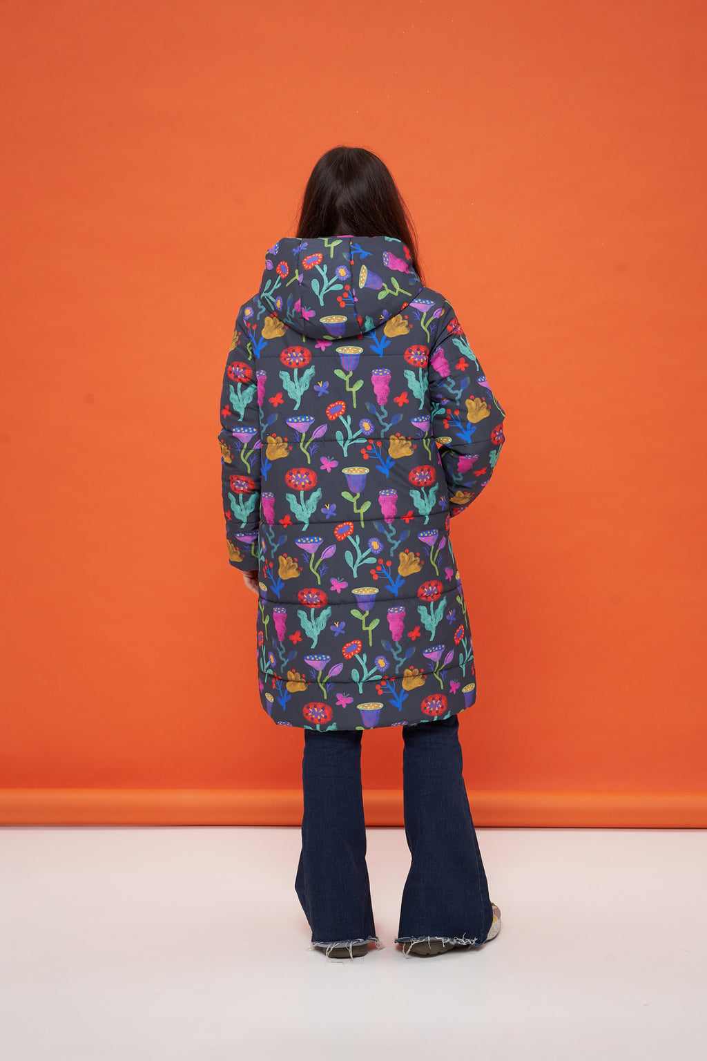 Midnight Bloom Winter Coat