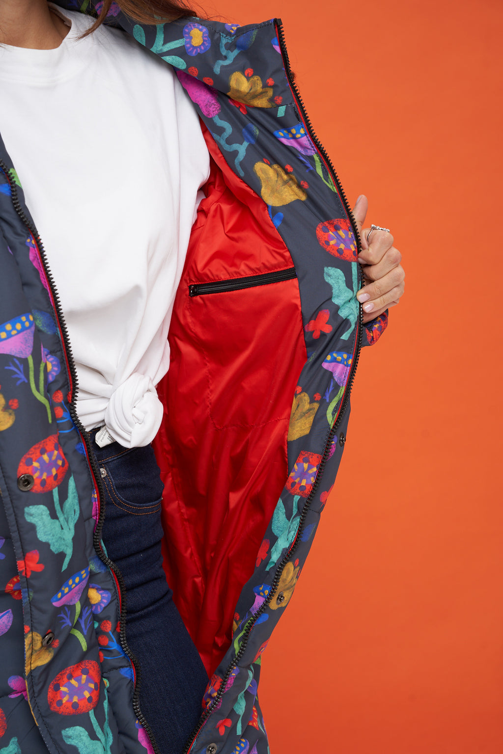 Midnight Bloom Winter Coat