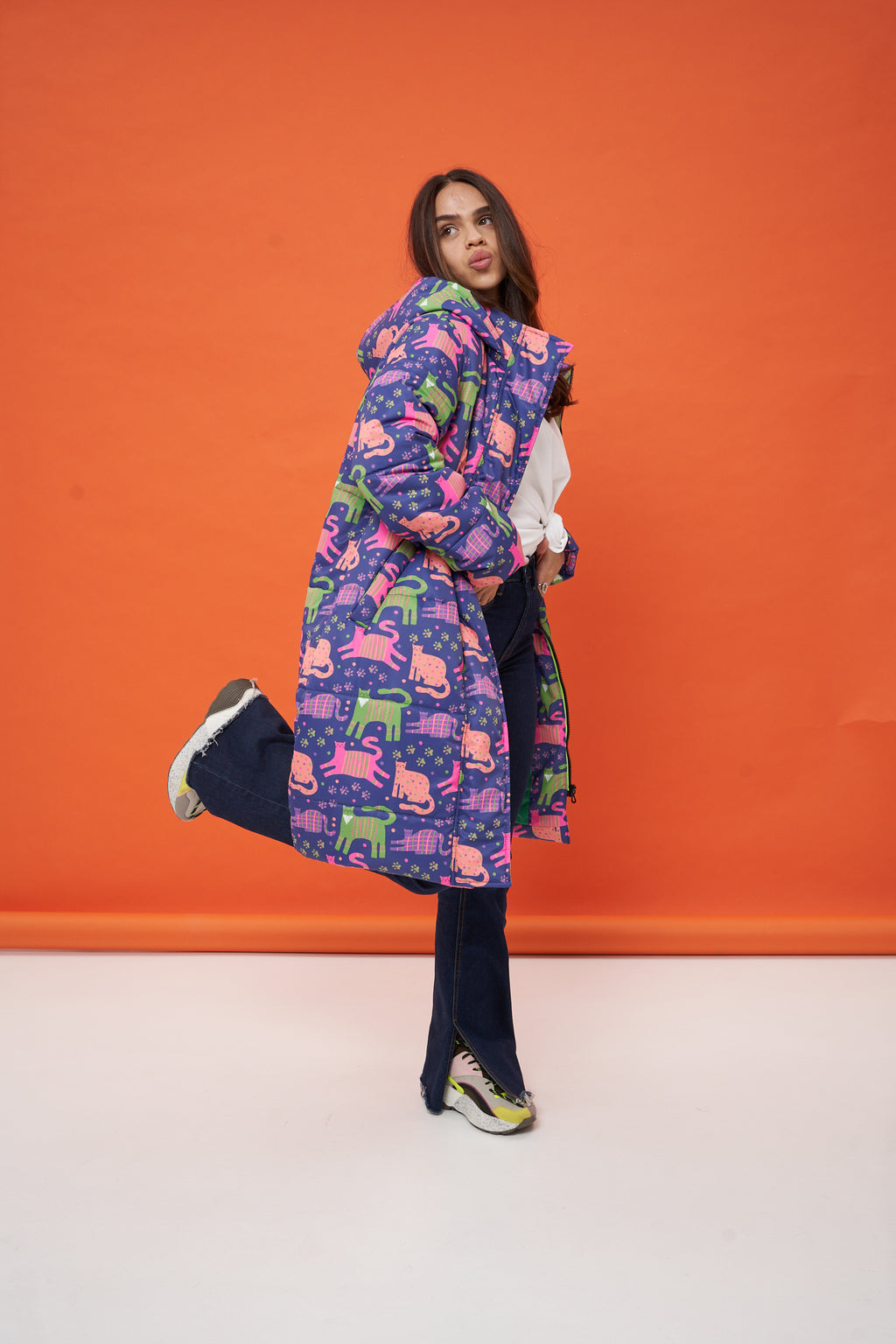 Playful Cats Winter Coat