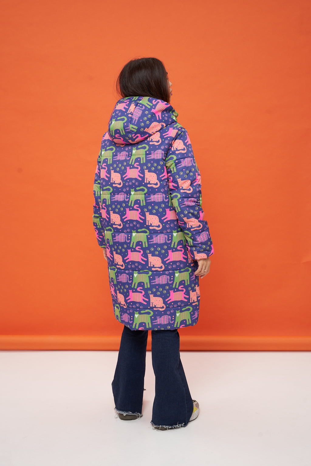 Playful Cats Winter Coat