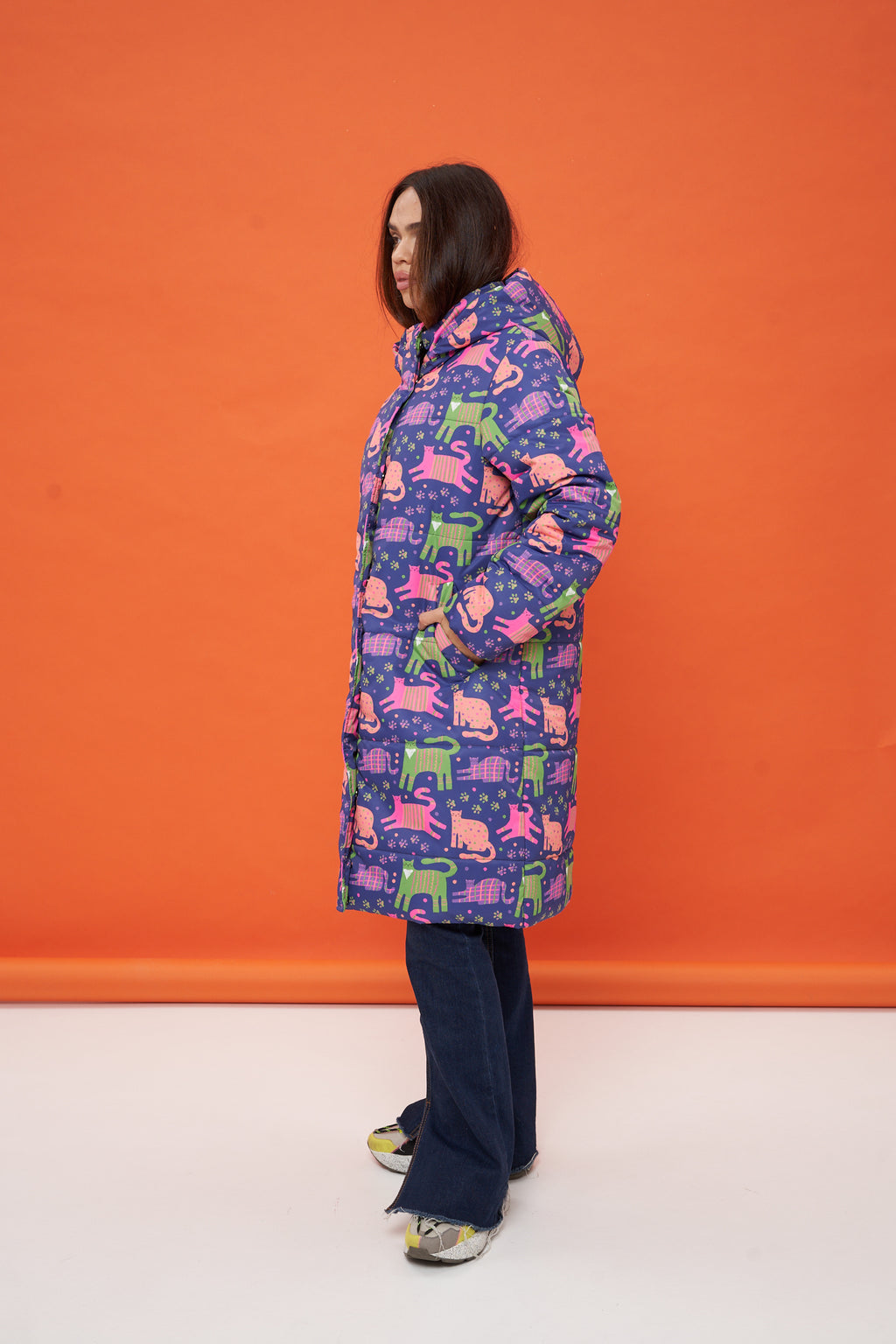 Playful Cats Winter Coat