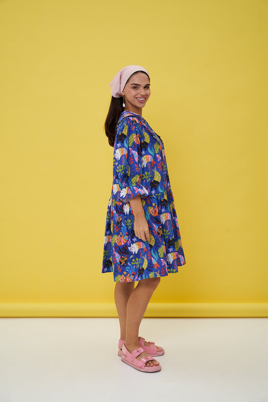 Cat Garden Summer Dress