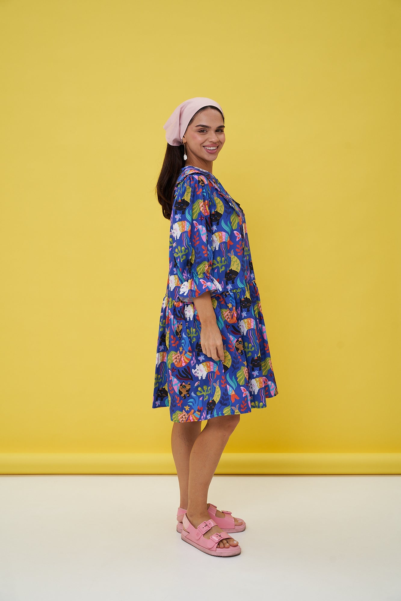 Cat Garden Summer Dress