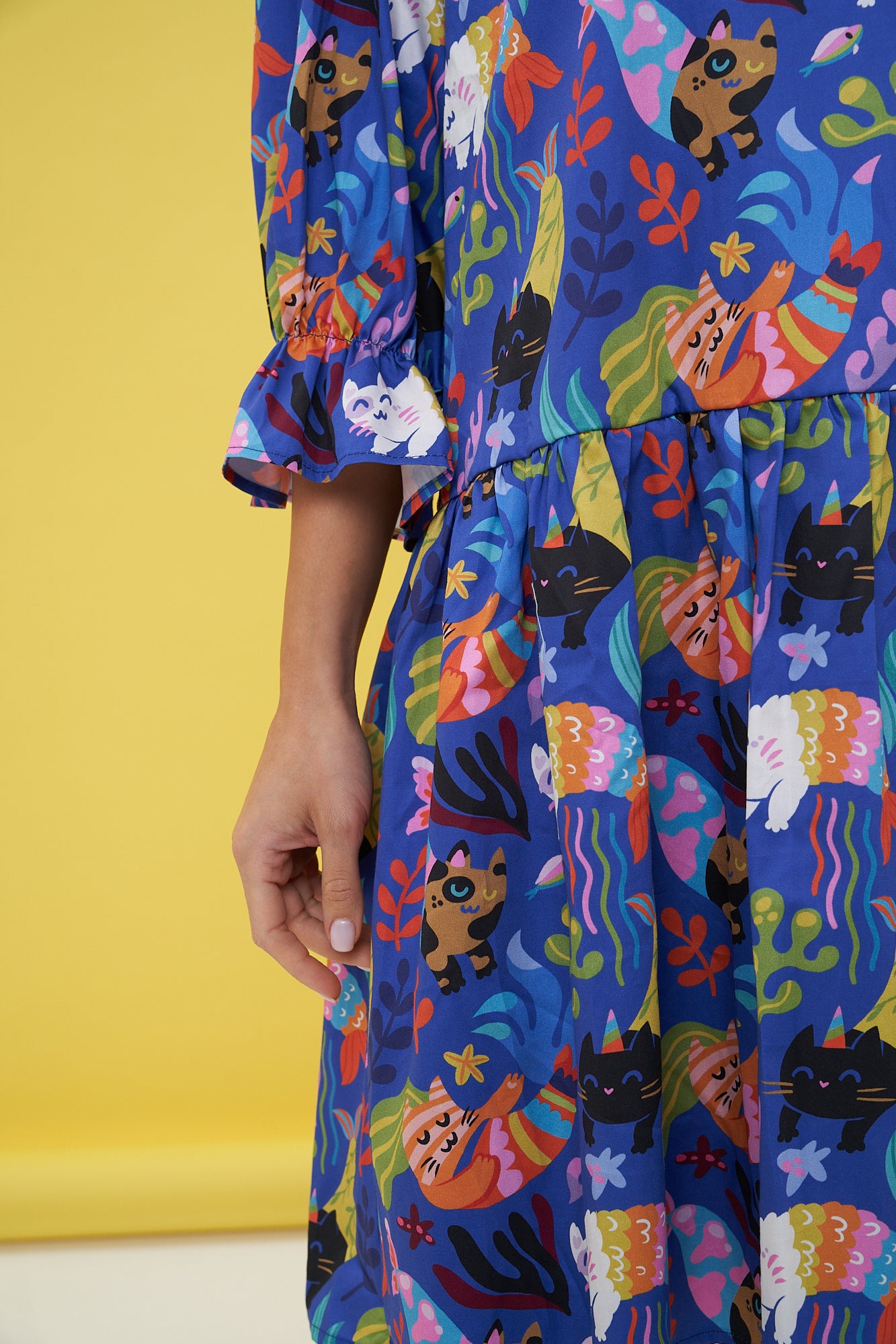 Cat Garden Summer Dress