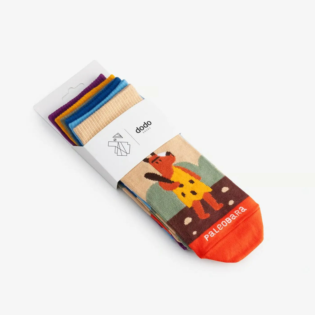 capybara cotton ankle socks detail