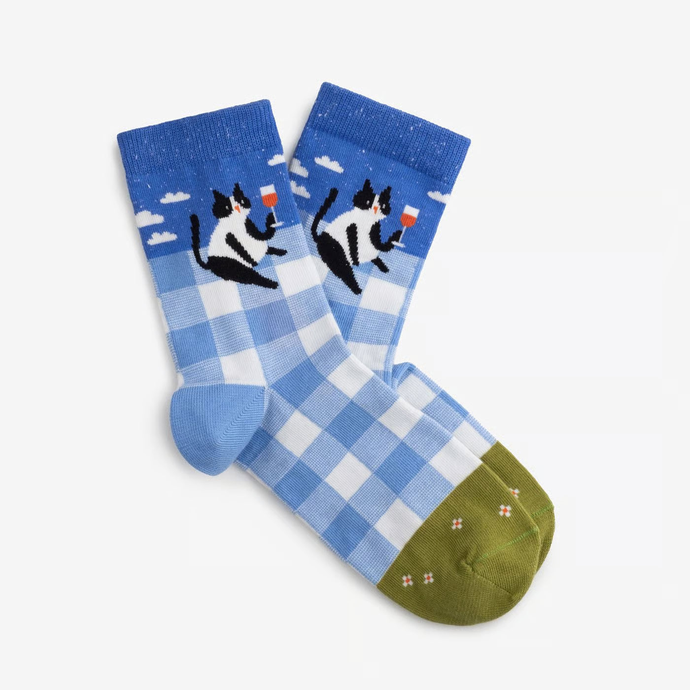 hedonist cats funny patterned cotton crew socks