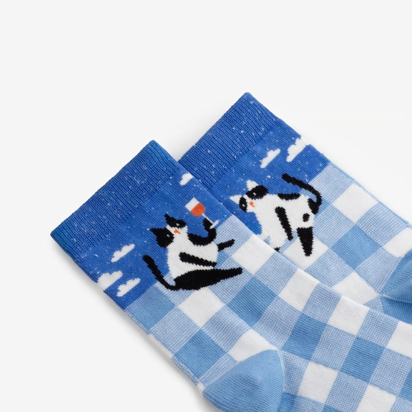 hedonist cats cotton crew socks folded
