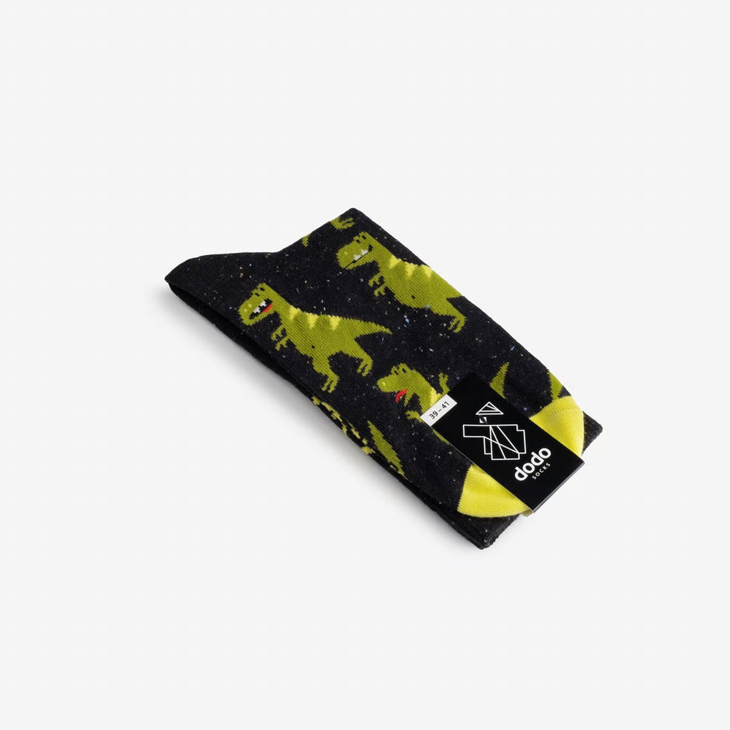 Funny Patterned Cotton Crew Socks – Dinosaur
