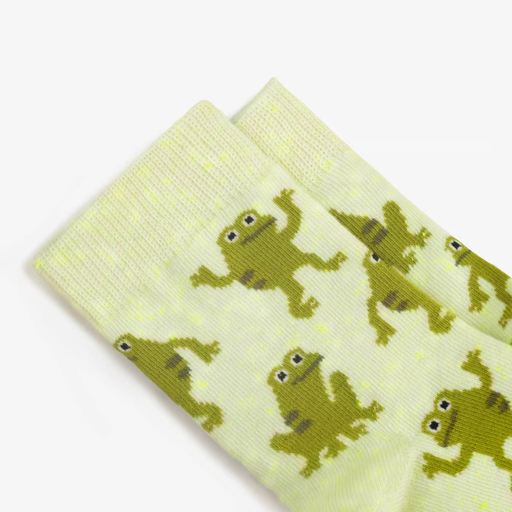 frog design kids cotton socks detail