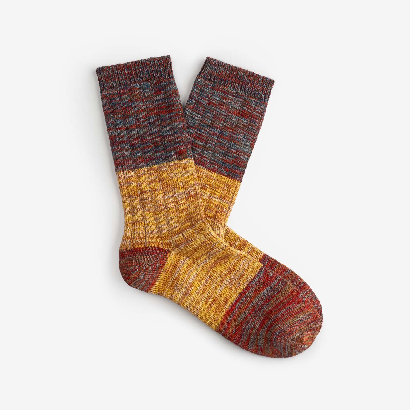 rosehip textured knit warm cotton crew socks