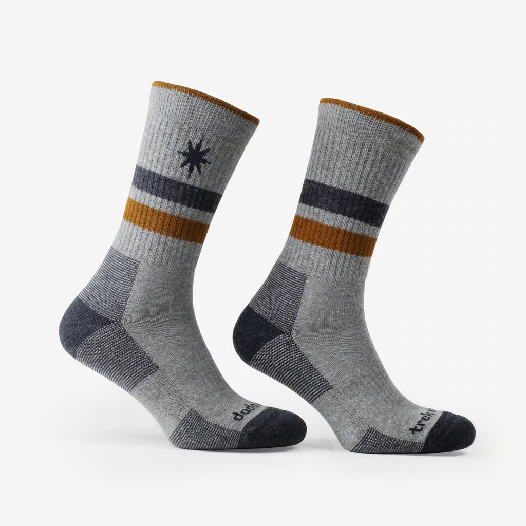 merino wool hiking socks trek trail grey