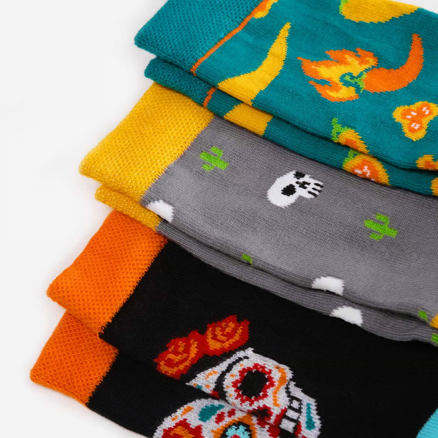mexican pattern kids cotton socks detail