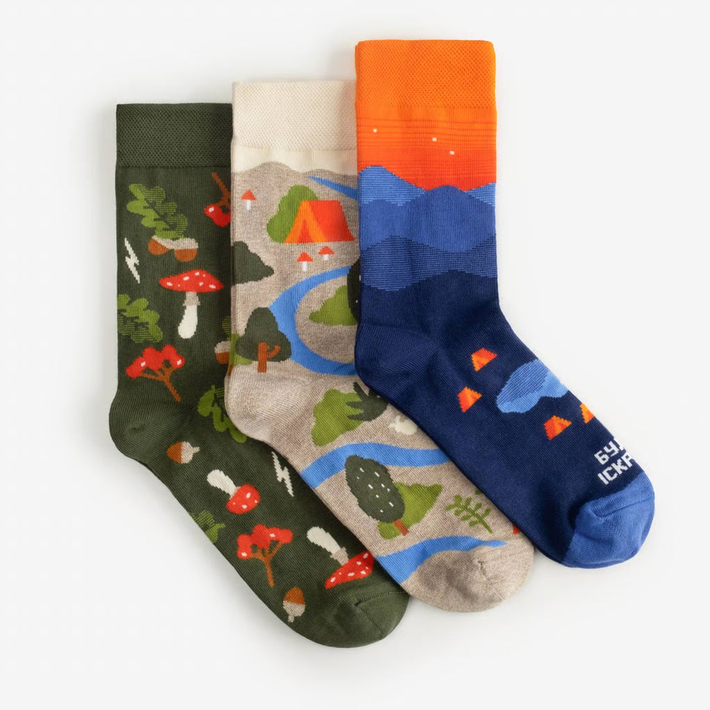 plast scouting spirit patterned cotton crew socks 3 pack