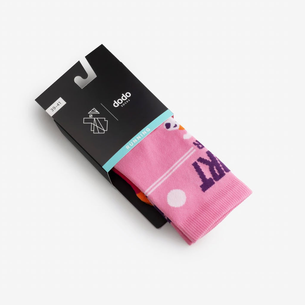performance running socks folded sport bar