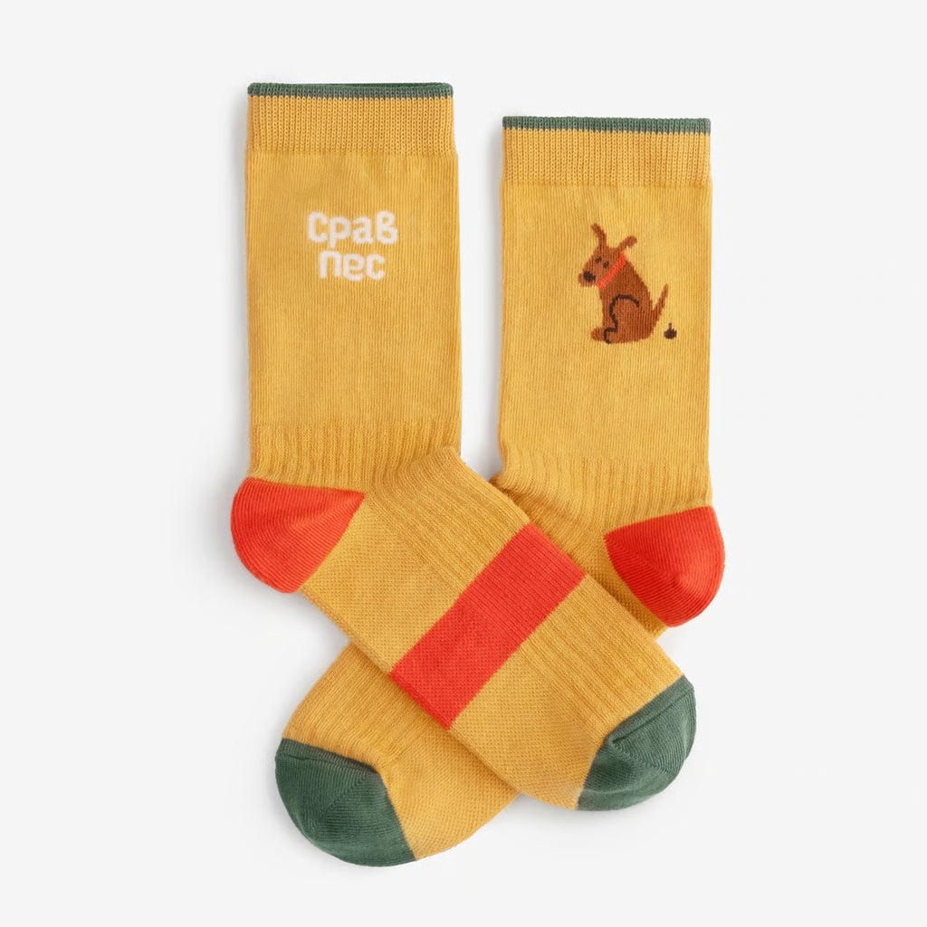 Funny Patterned Cotton Crew Socks – Shit Happens