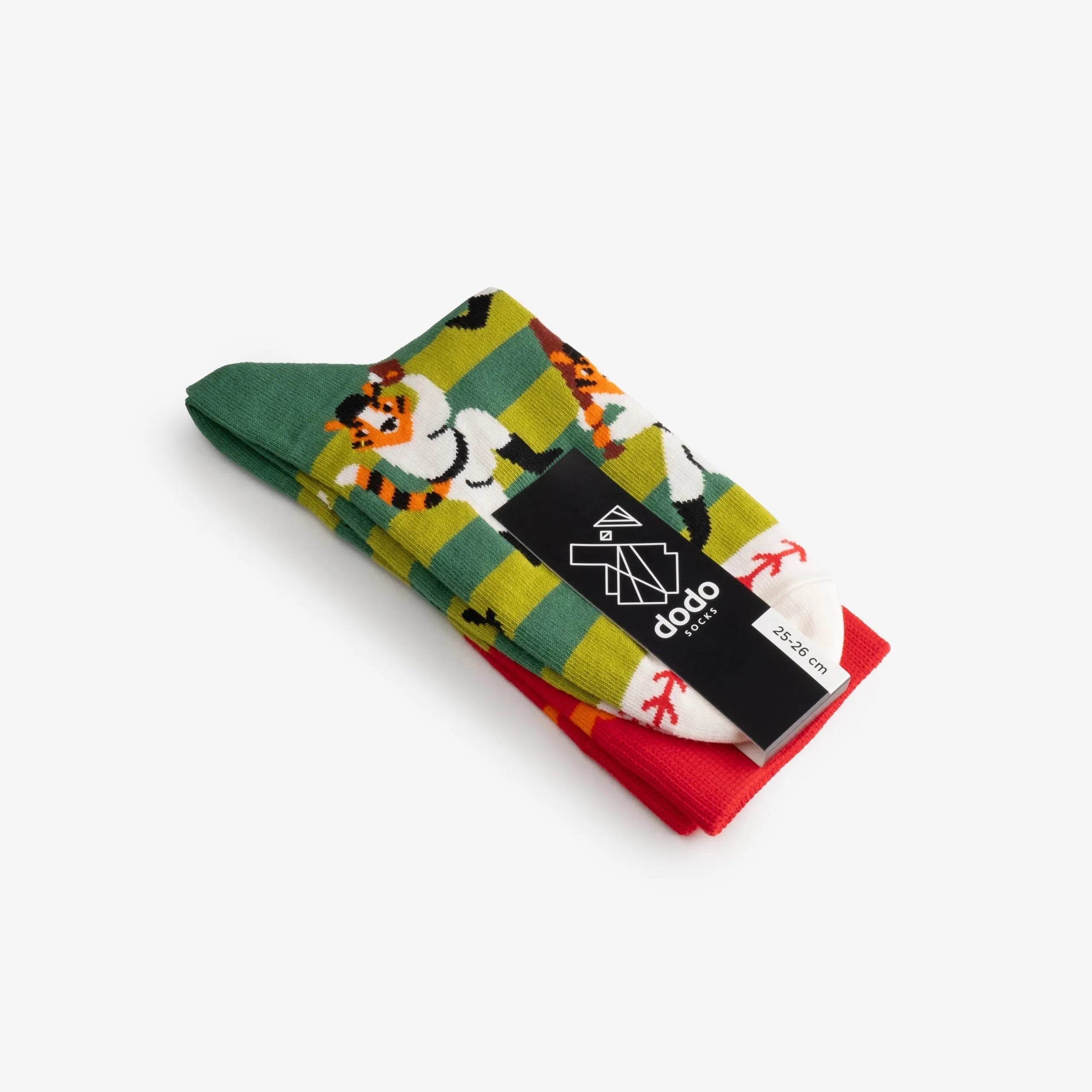 tigers baseball cotton crew socks folded