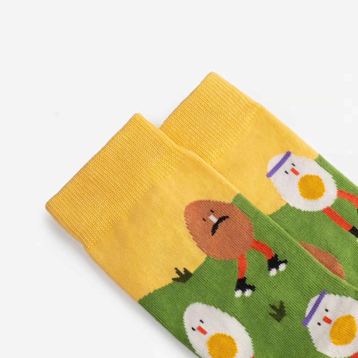 roller skate egg cotton crew socks detail