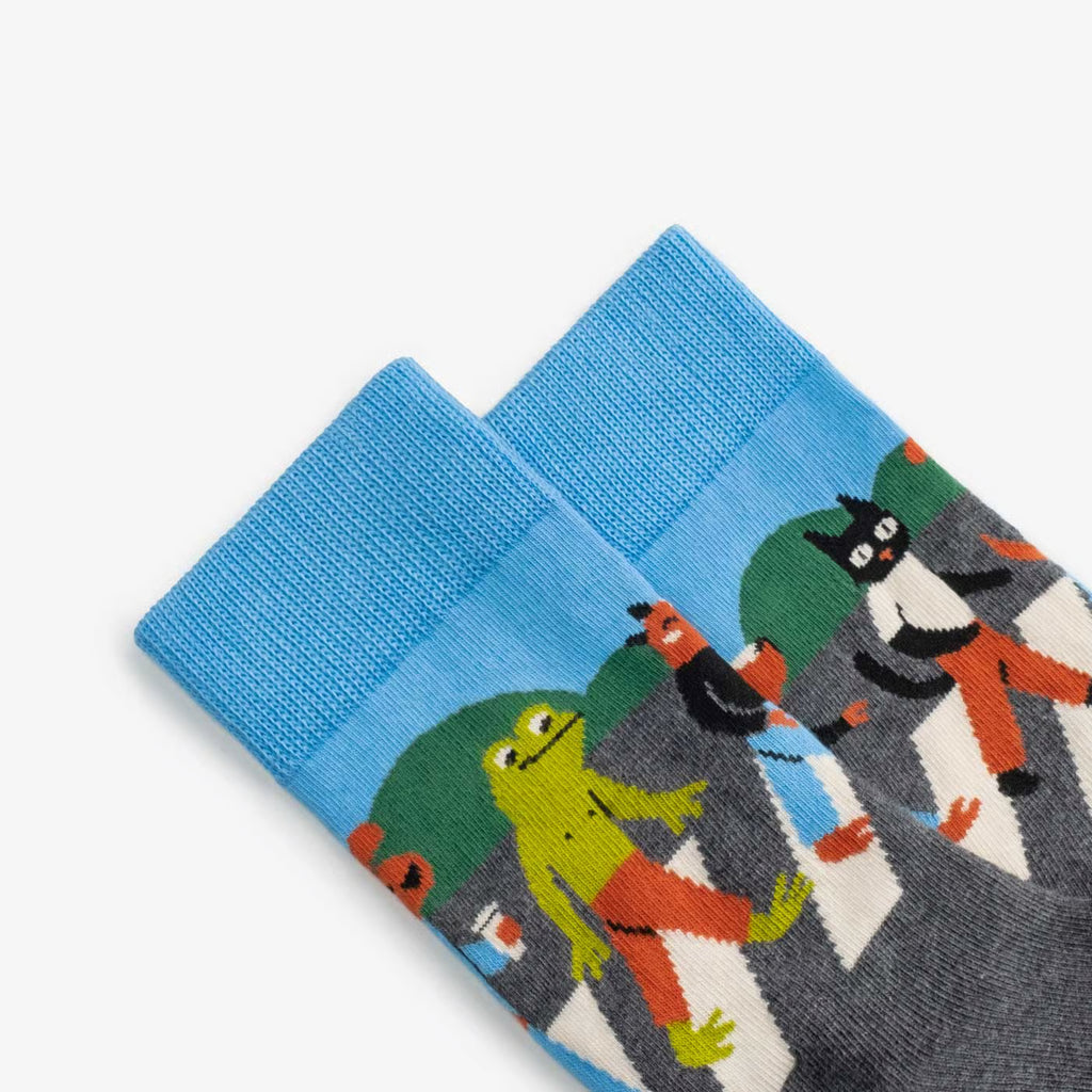 animal crosswalk cotton crew socks detail